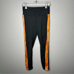 Orange theory black high waisted‎ leggings medium working out 25 inch inseam